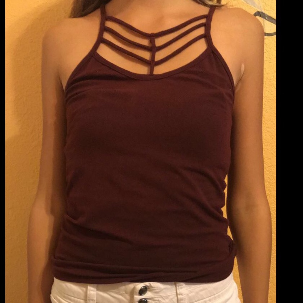 Burgundy tank top